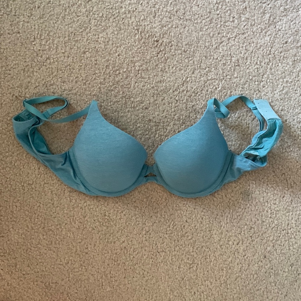 Blue Push-Up Bra